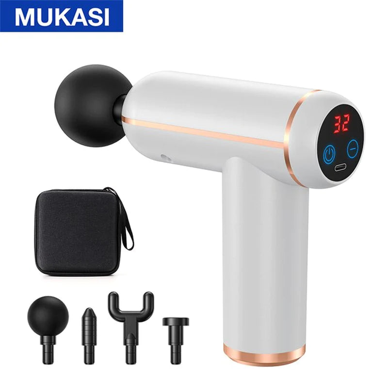 MUKASI Massage Gun Portable Percussion Pistol Massager for Body Neck Deep Tissue Muscle Relaxation 