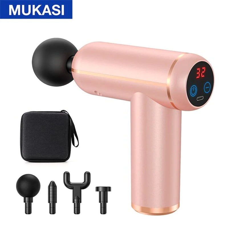 MUKASI Massage Gun Portable Percussion Pistol Massager for Body Neck Deep Tissue Muscle Relaxation 