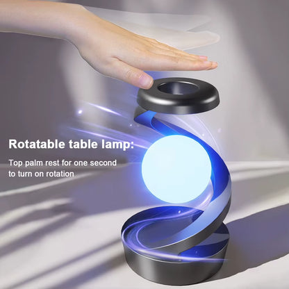 3D Levitating Ball Lamp with Wireless Charging 3D LED Lamp Floating Moon 