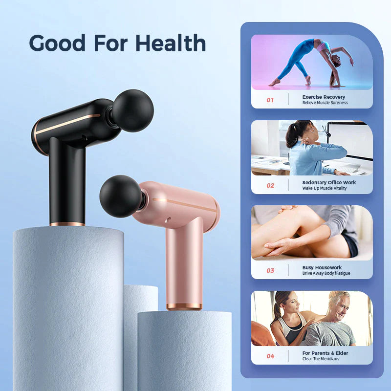 MUKASI Massage Gun Portable Percussion Pistol Massager for Body Neck Deep Tissue Muscle Relaxation 