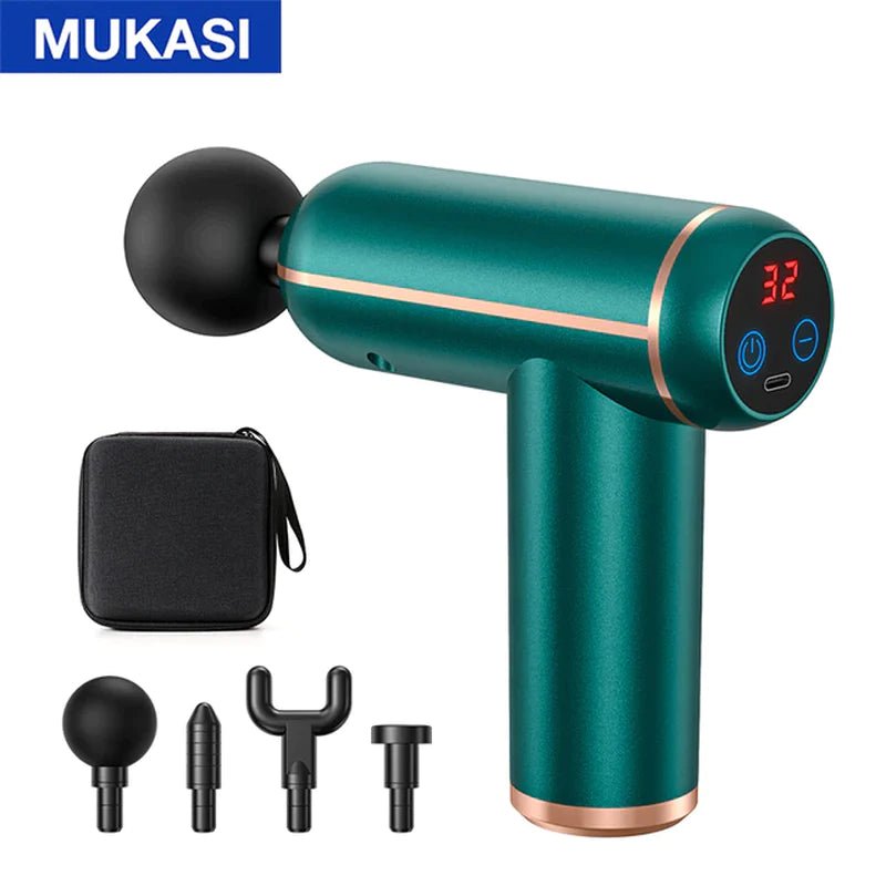 MUKASI Massage Gun Portable Percussion Pistol Massager for Body Neck Deep Tissue Muscle Relaxation 