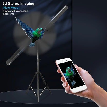 3D Holographic Projectors LED Fan Holographic Suport APP (IOS/Android)