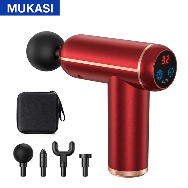 MUKASI Massage Gun Portable Percussion Pistol Massager for Body Neck Deep Tissue Muscle Relaxation 