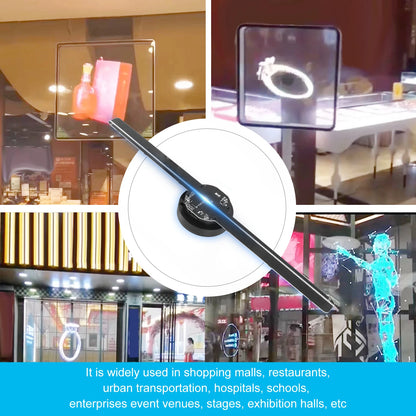 3D Holographic Projectors LED Fan Holographic Suport APP (IOS/Android)